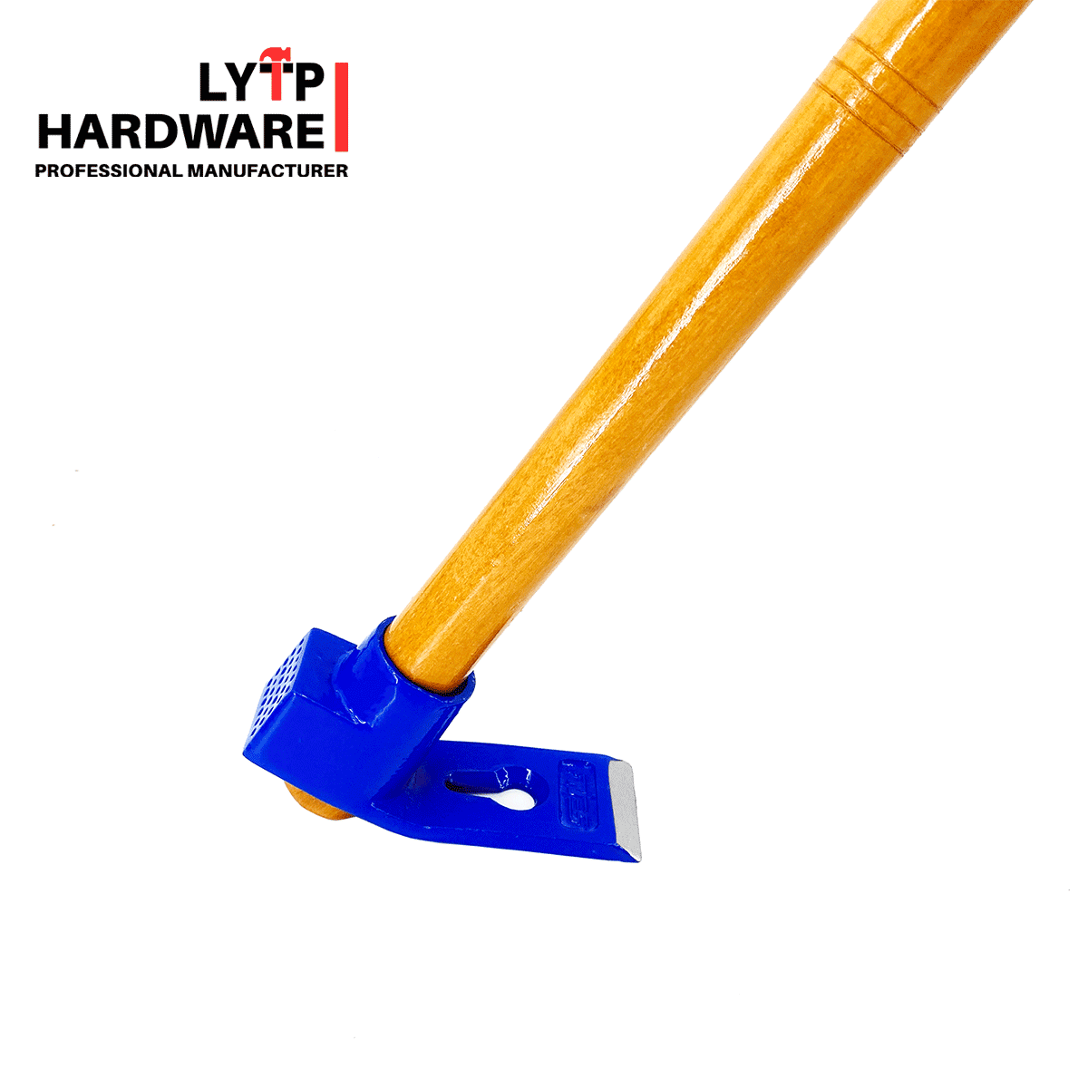 Household Garden Adze Tool - Wooden Handle Cutting Tool - Forged Small Pickaxe Hoe Nail Hammer