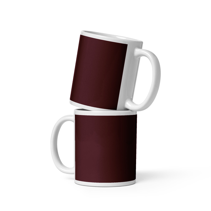 #47001b Maroon & White Coffee Mug