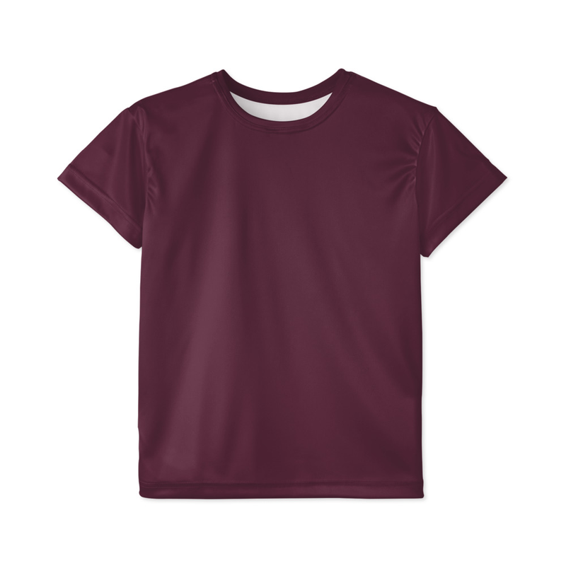 #47001b Maroon Kids Sports Jersey
