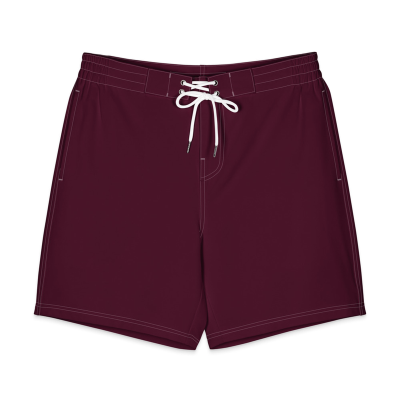 #47001b Maroon Men's Board Shorts