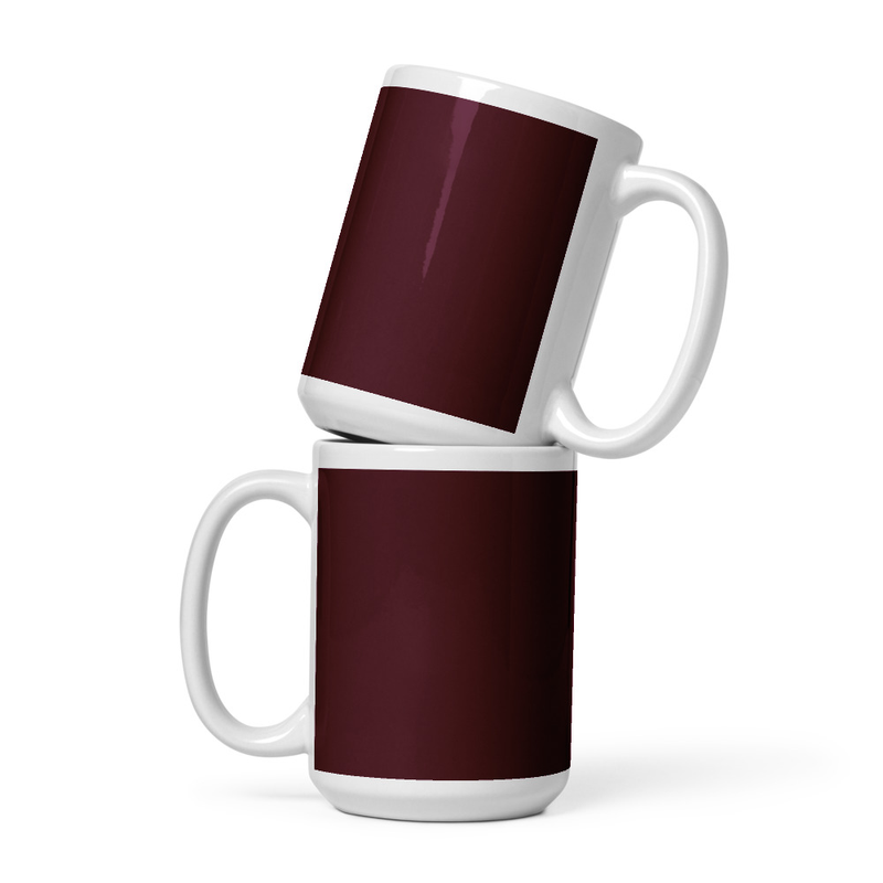 #47001b Maroon & White Coffee Mug