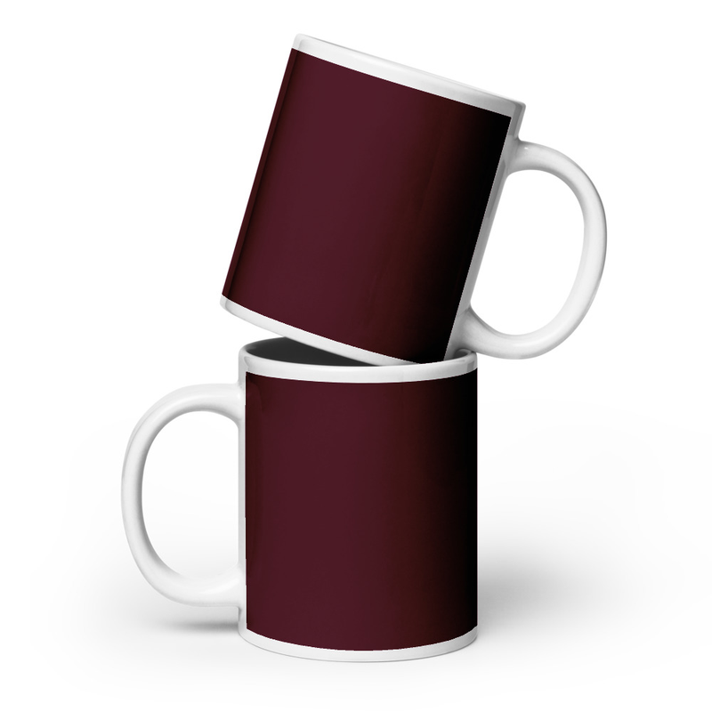 #47001b Maroon & White Coffee Mug