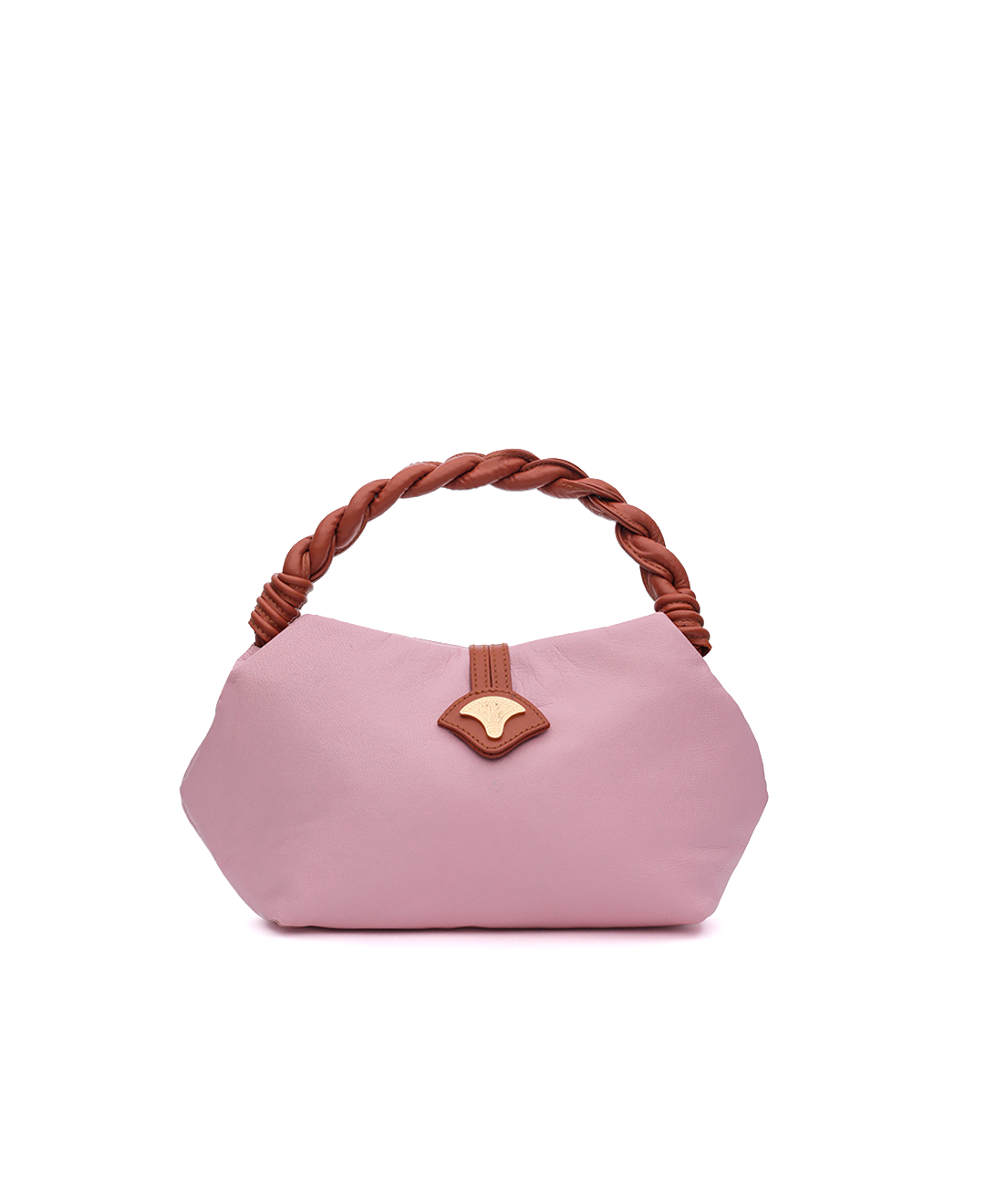 Blush Pink Braided Handle Bag