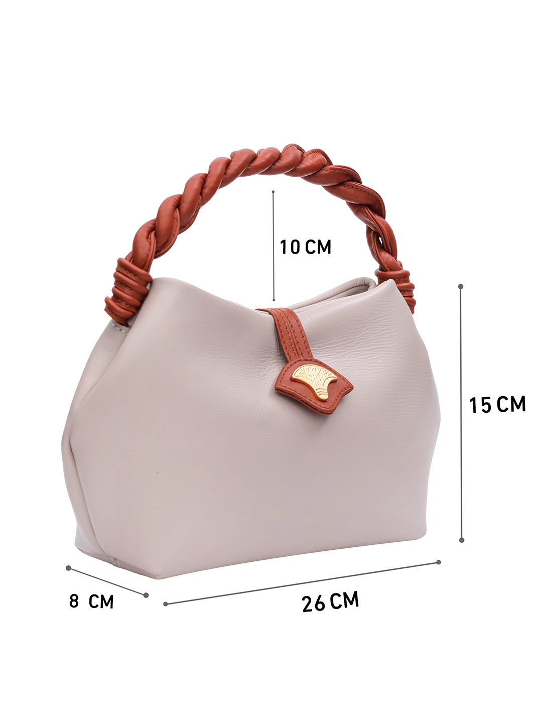 Stylish Handbag with Braided Handle