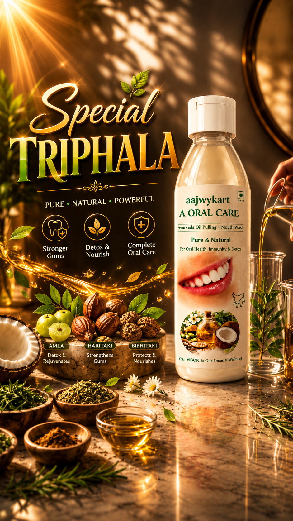 Oral Care Oil Pulling + Mouth Wash