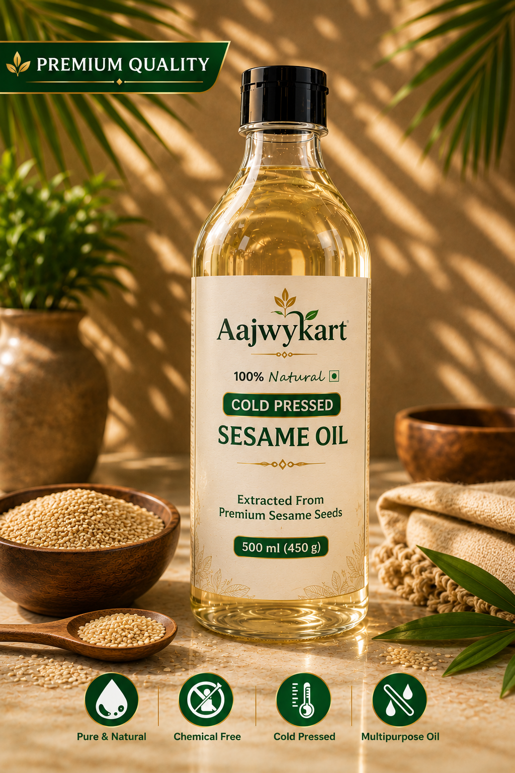 Cold Pressed Sesame Oil