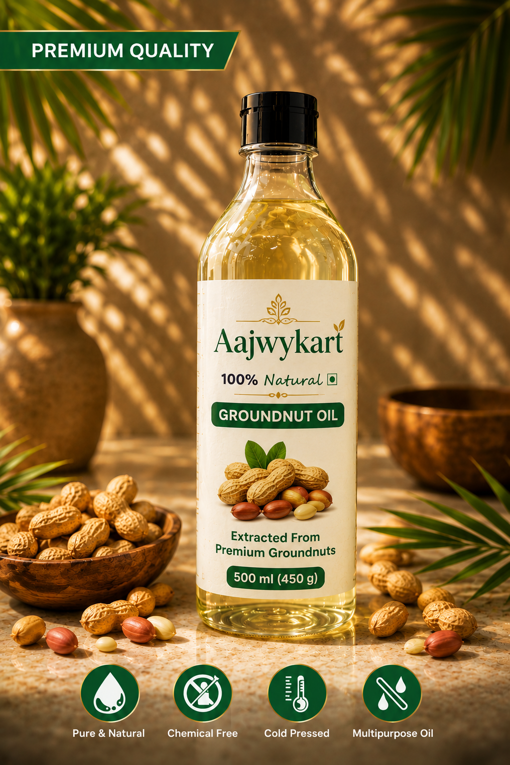 Cold Pressed Groundnut Oil