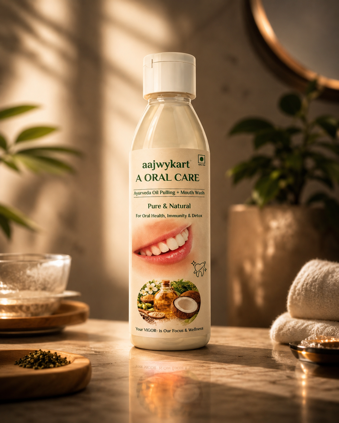 Oral Care Oil Pulling + Mouth Wash