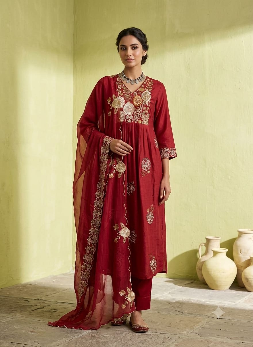 Women’s Embroidered 3-Piece Suit Set