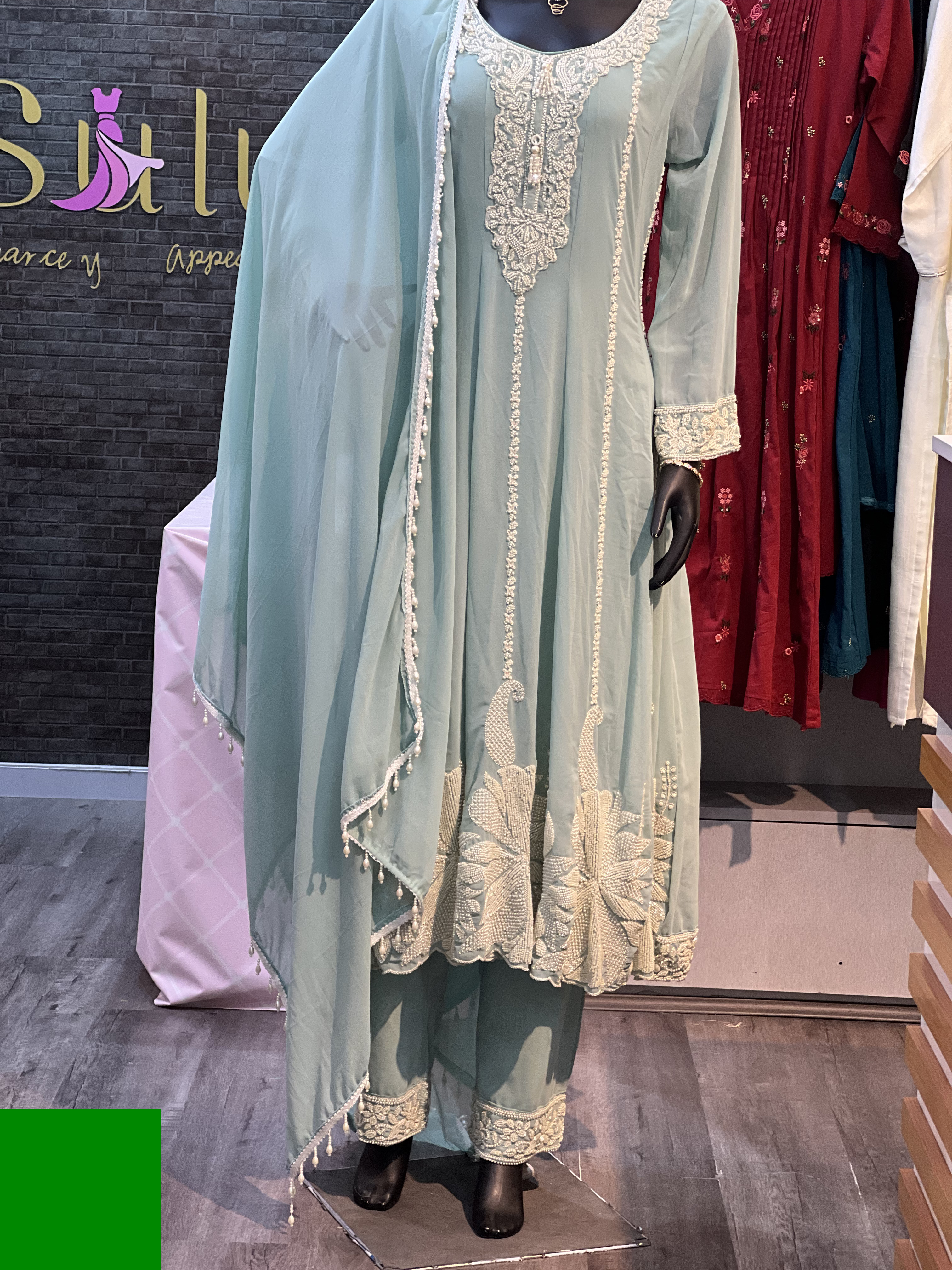 Embroidered Chiffon Suit