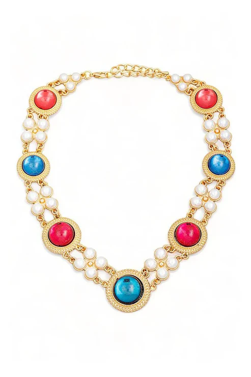 Colorful Gemstone Statement Necklace