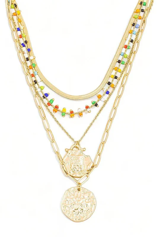 Layered Gold Boho Necklace