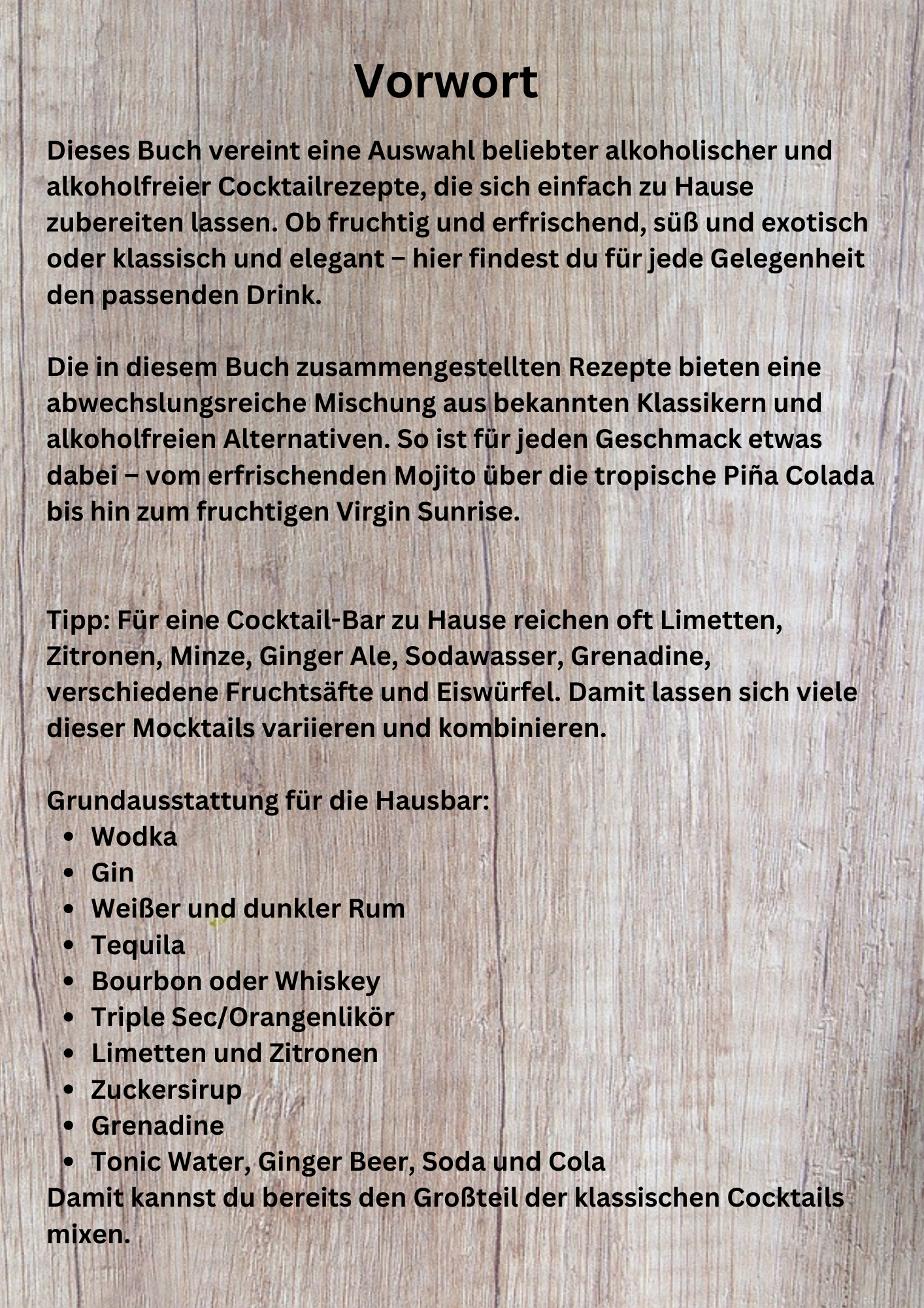 COCKTAIL & MOCKTAIL Rezept-Buch