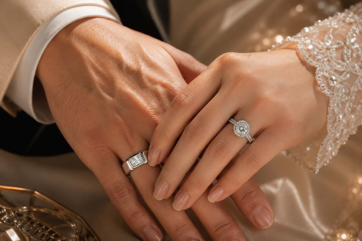 Elegant Diamond Wedding Ring Set