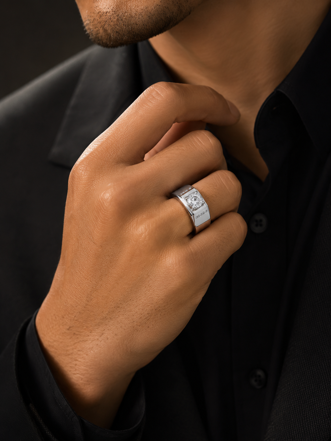 Men's Silver Silver Ring