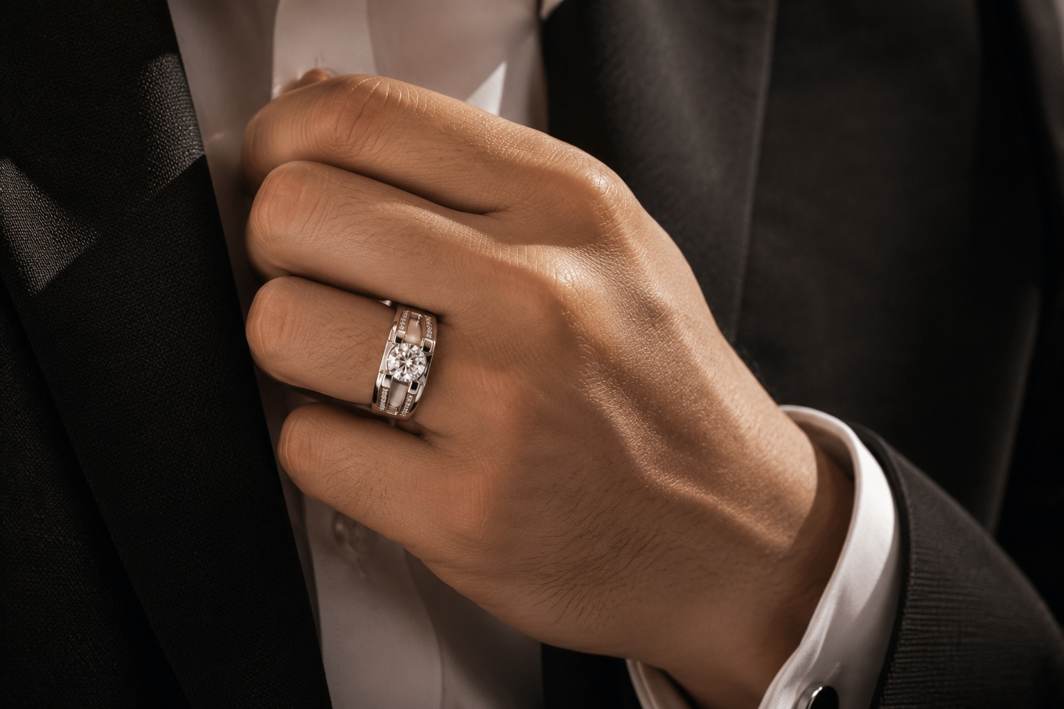 Men's Silver Wedding Band