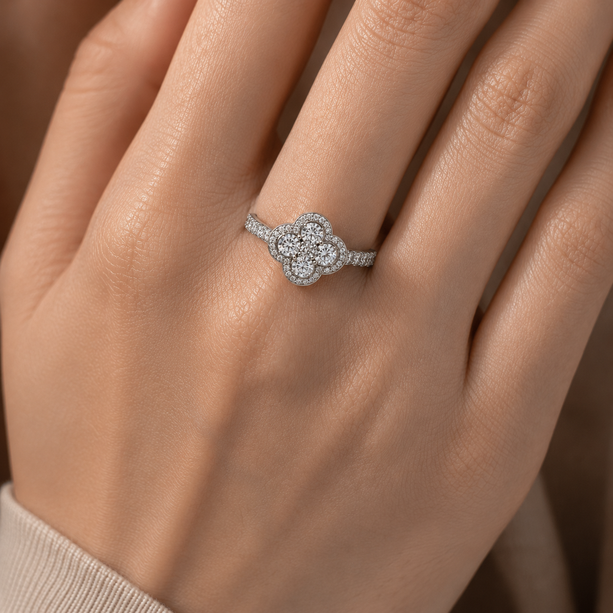 Silver Cluster Ring