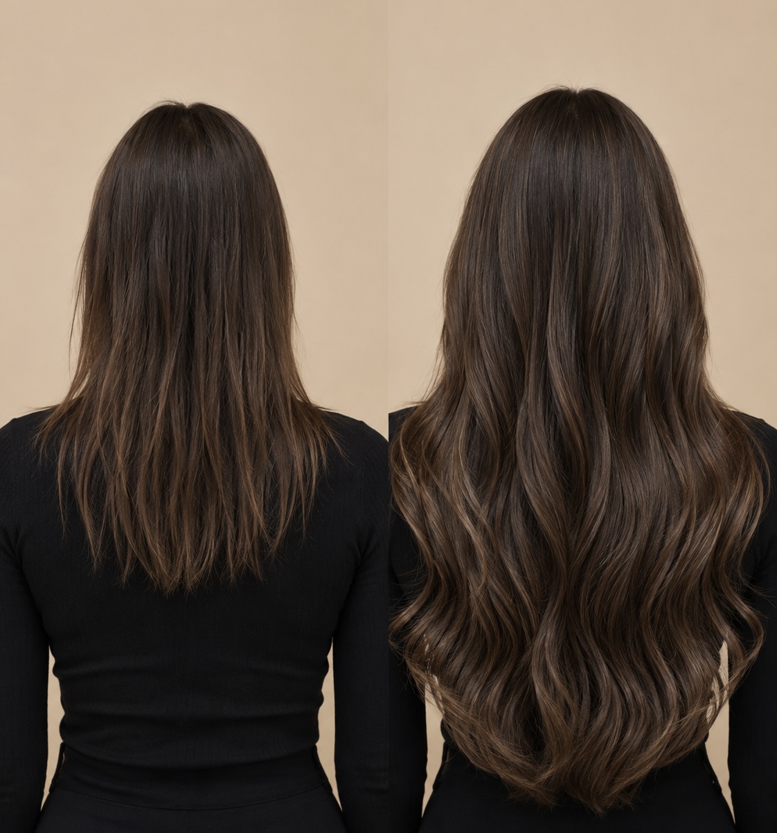 Hair extensions with Real Human hair