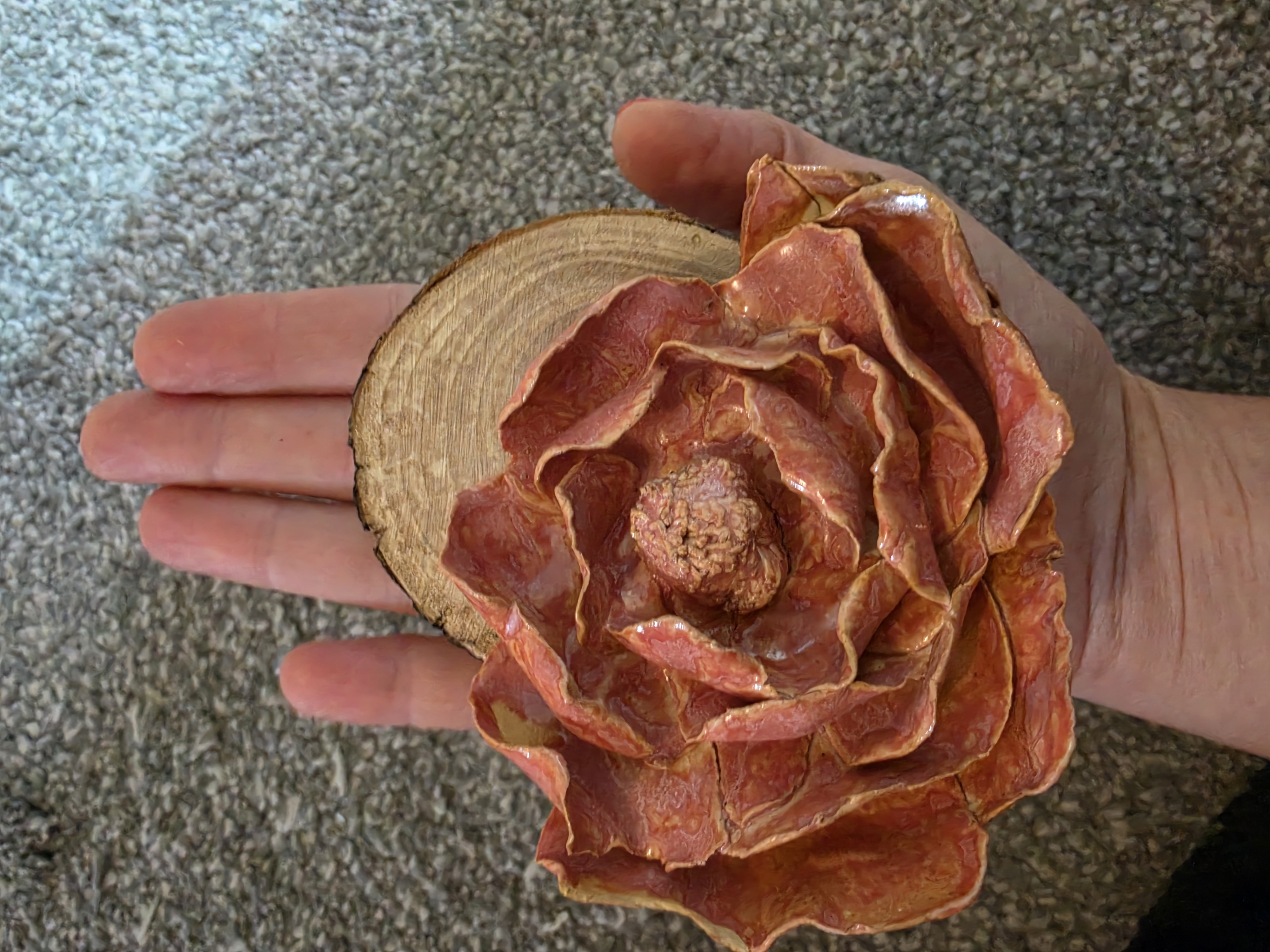 Handcrafted Wooden Flower Decor