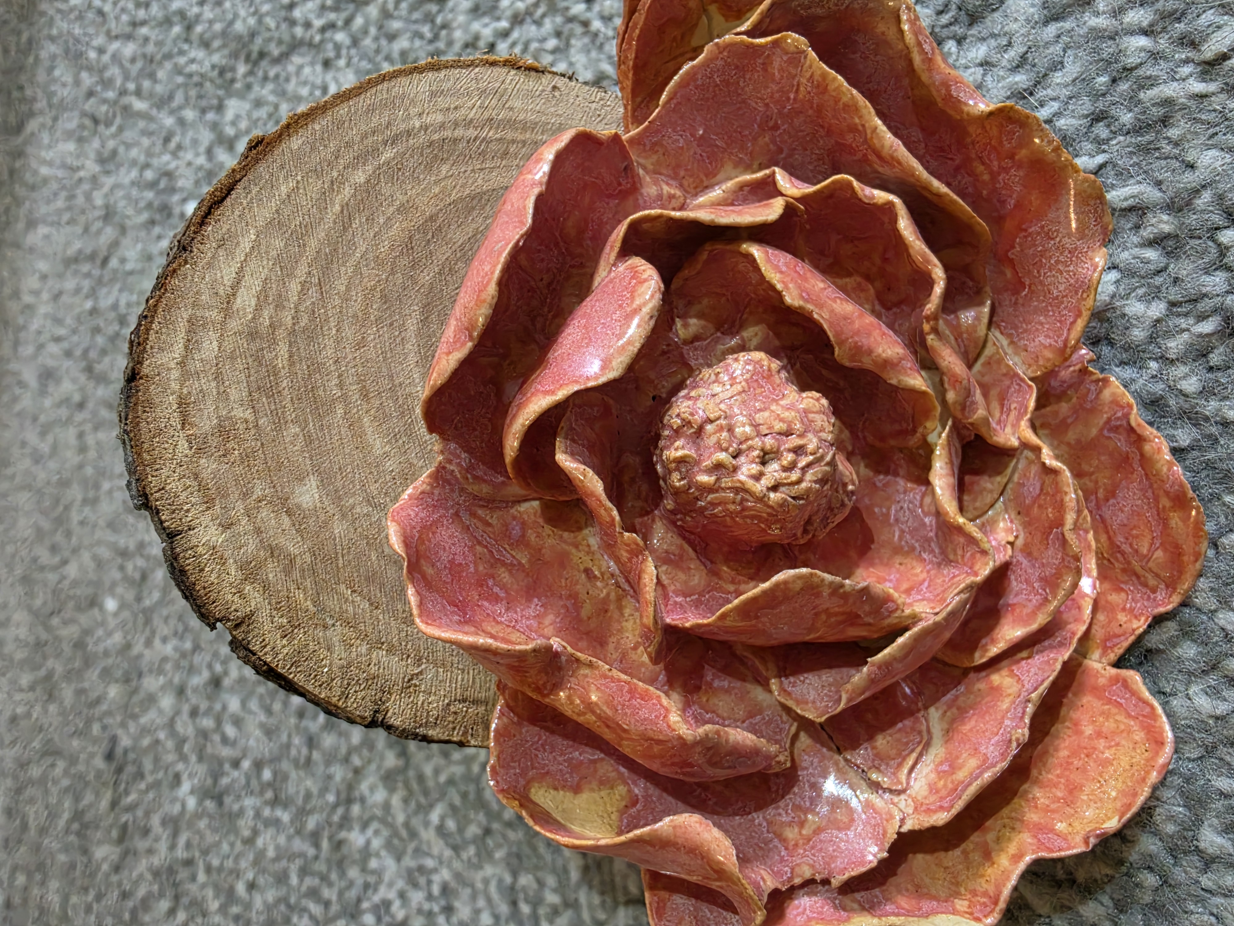 Handcrafted Wooden Flower Decor