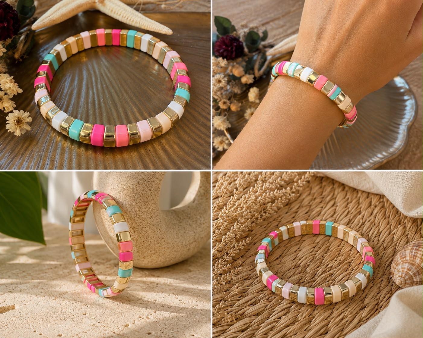 Candy Glow Renkli Taş Bileklik