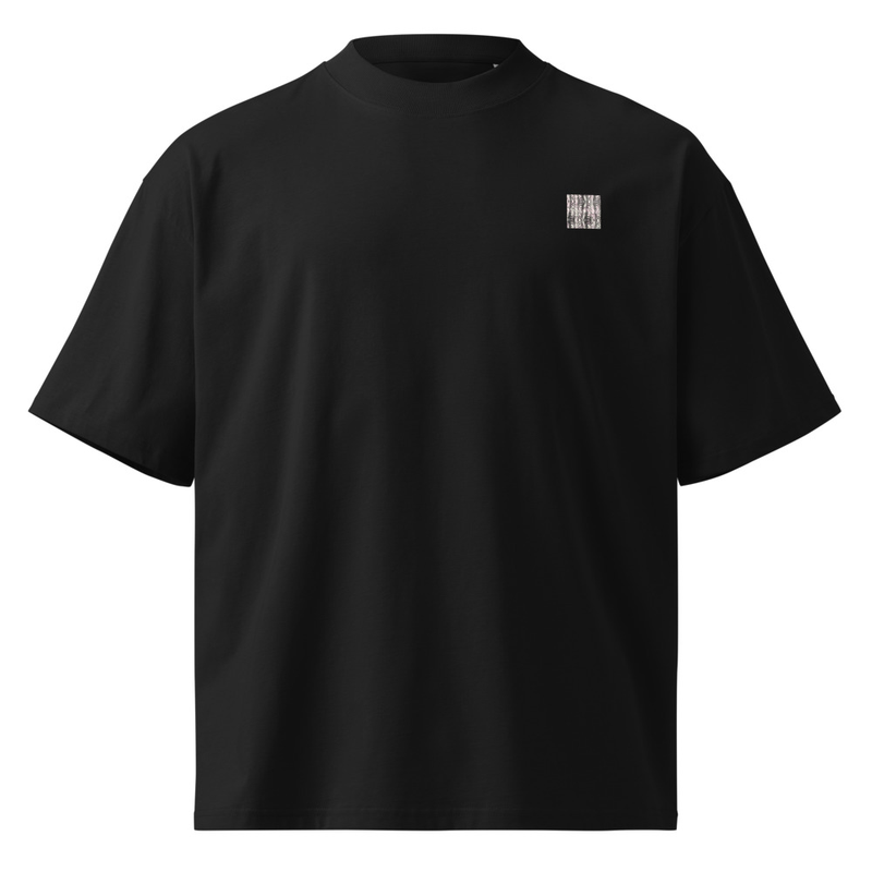 Unisex organic oversized high neck t-shirt