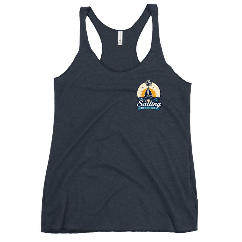 Sailing To-Get-Her — Voyage Collection Women's Racerback Tank