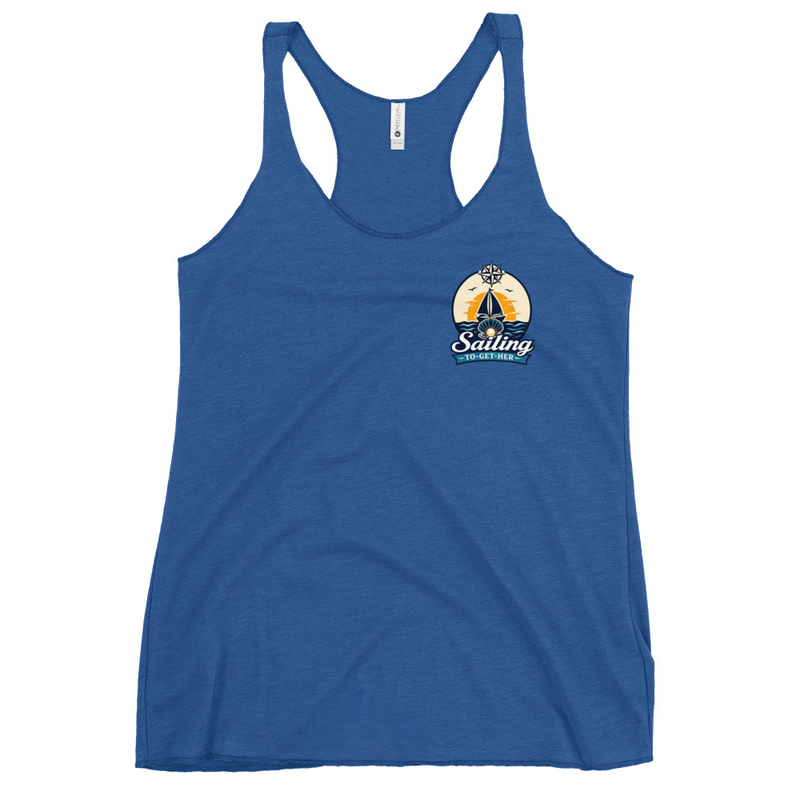 Sailing To-Get-Her — Voyage Collection Women's Racerback Tank