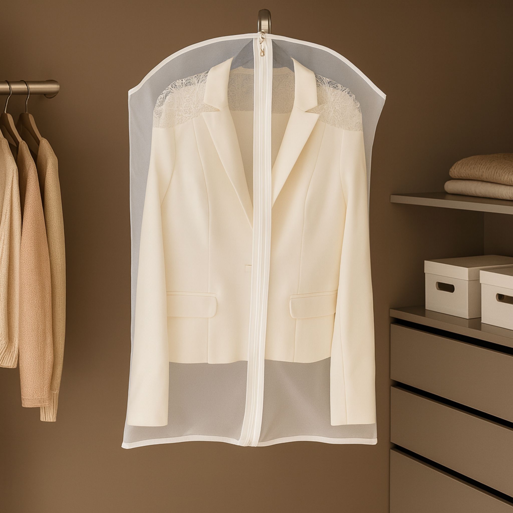 Capa Para Roupas em Organza Leve e Respirável P