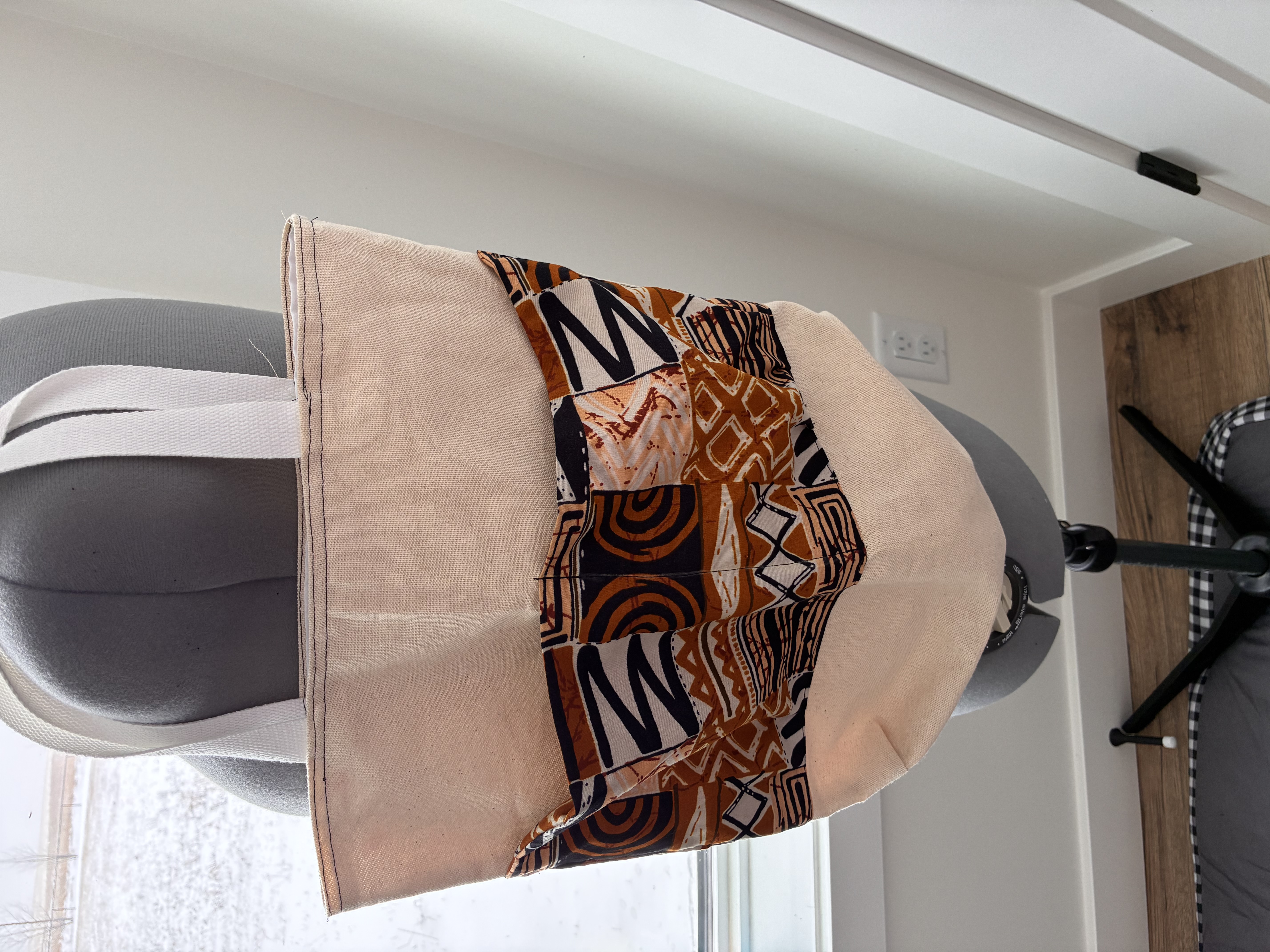 African-Inspired Patchwork Tote Bag