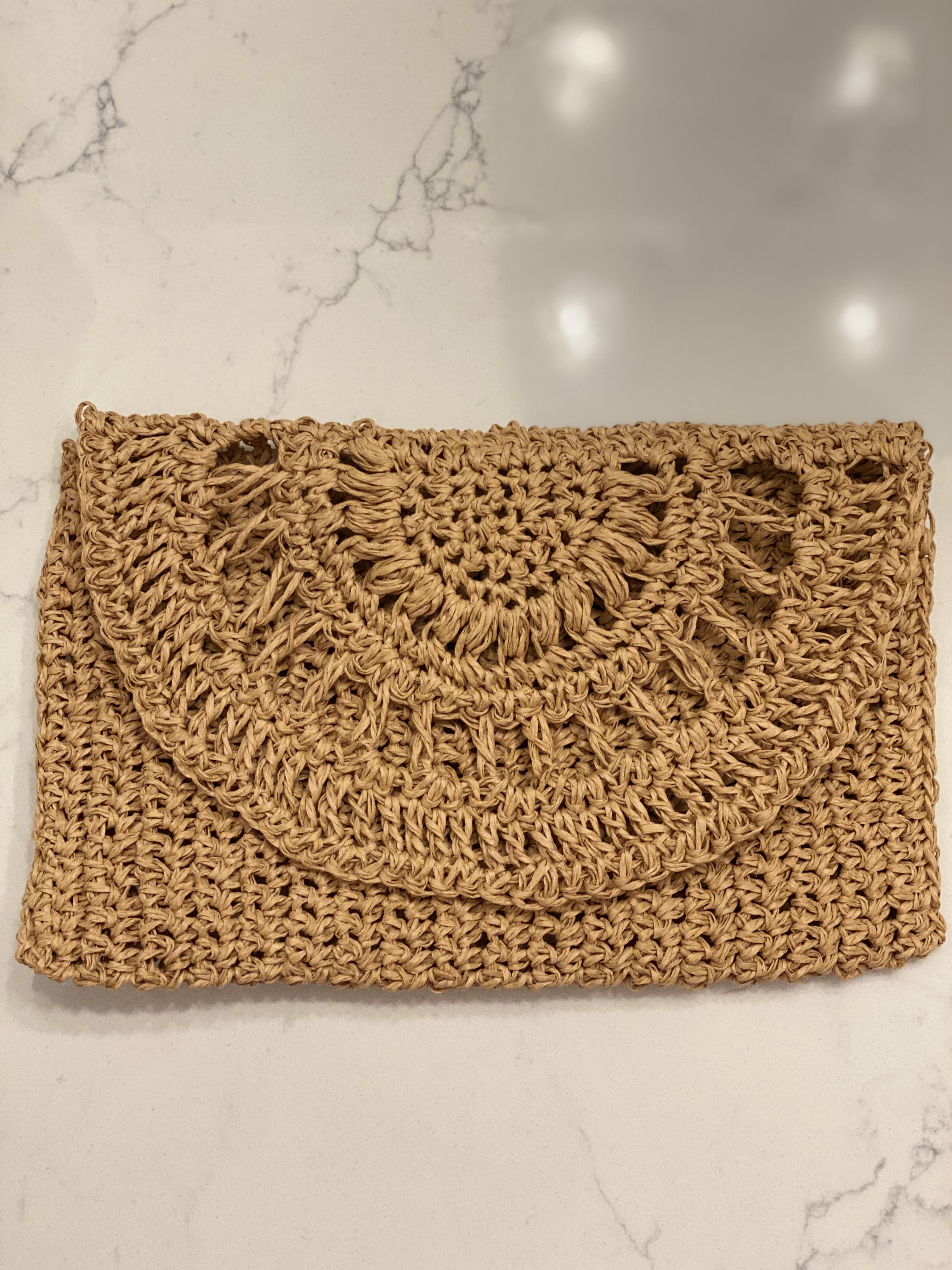 Handwoven Straw Clutch