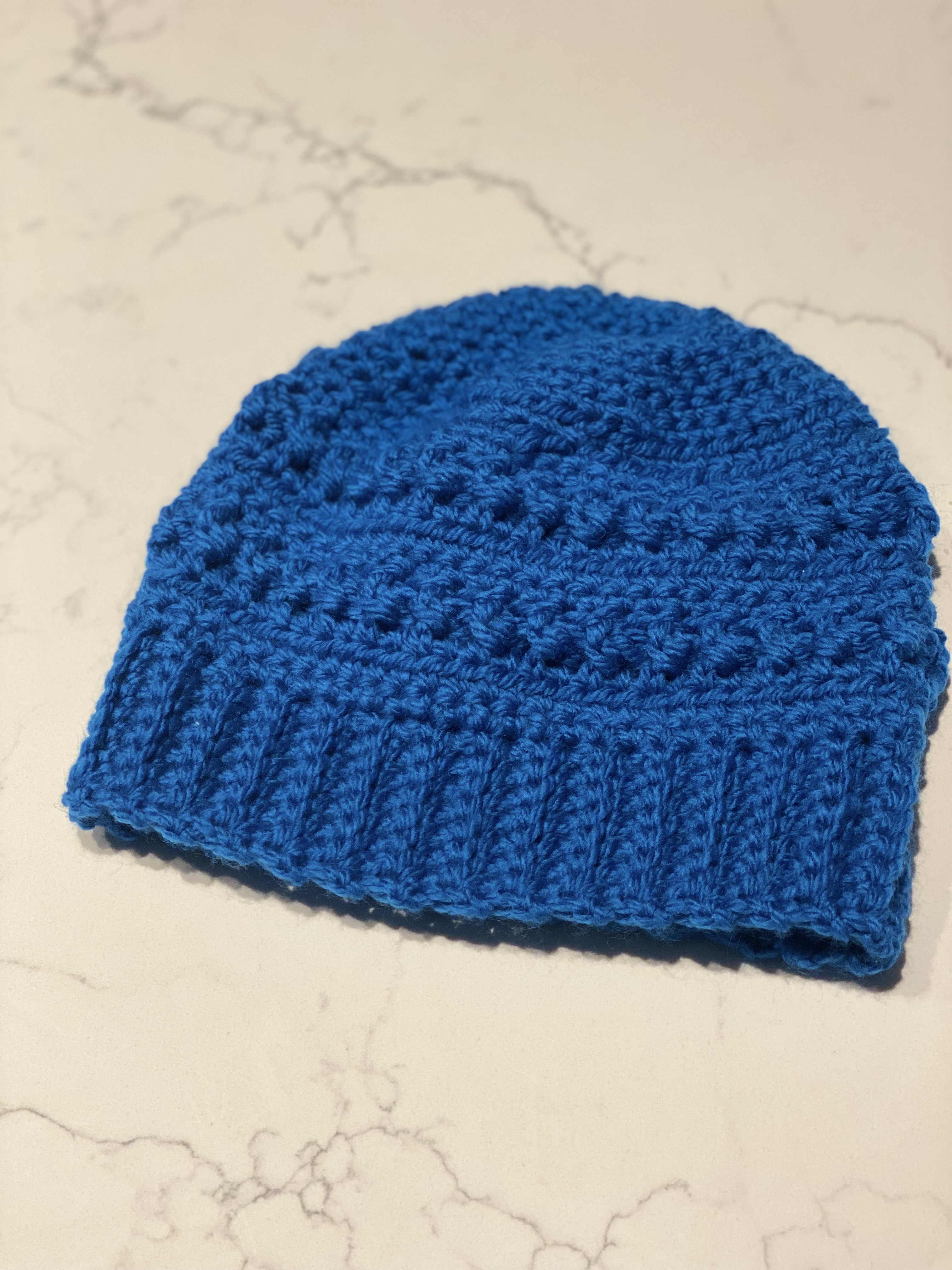 Handmade Blue Crochet Beanie
