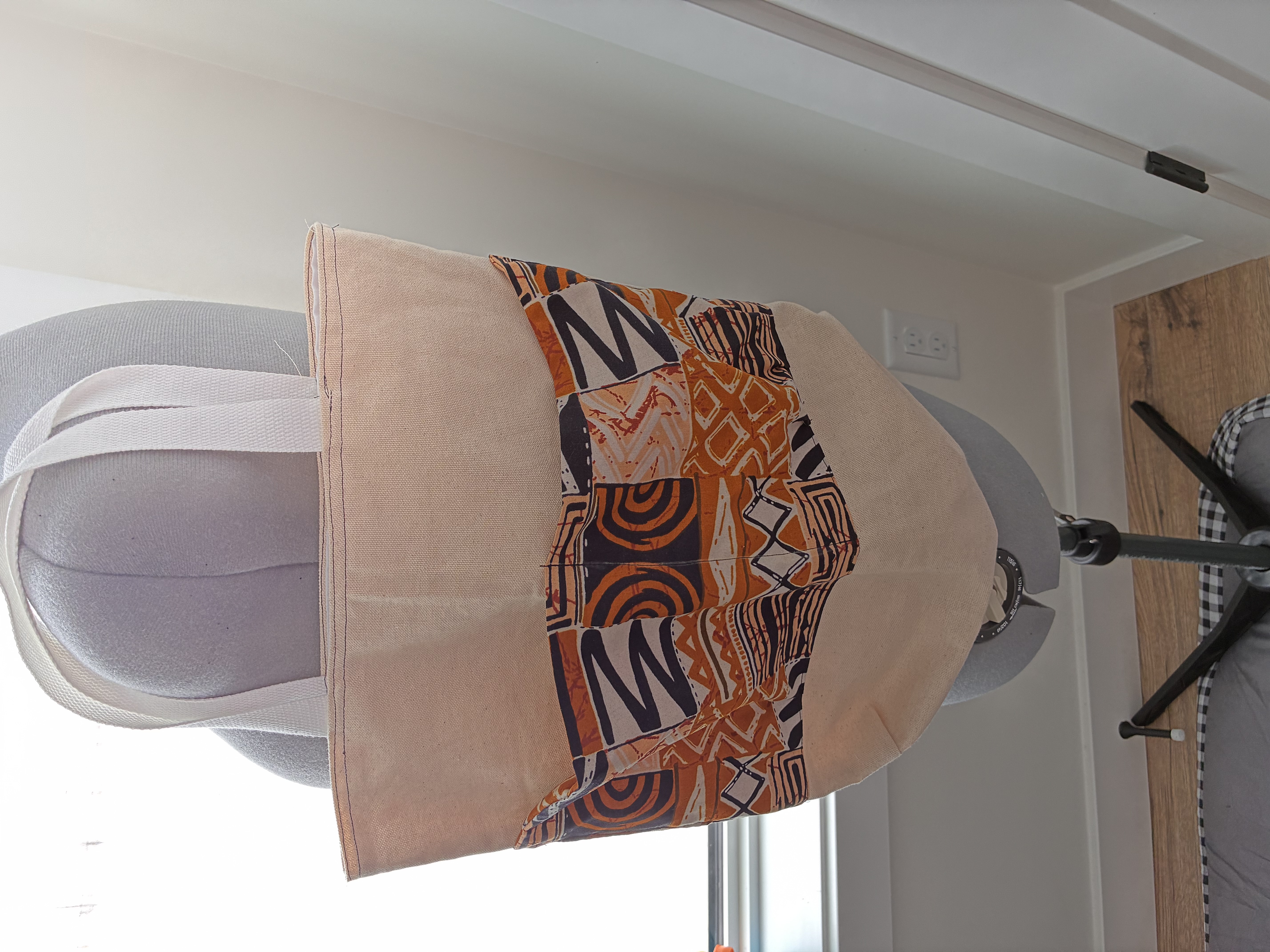 Patchwork Canvas Tote Bag