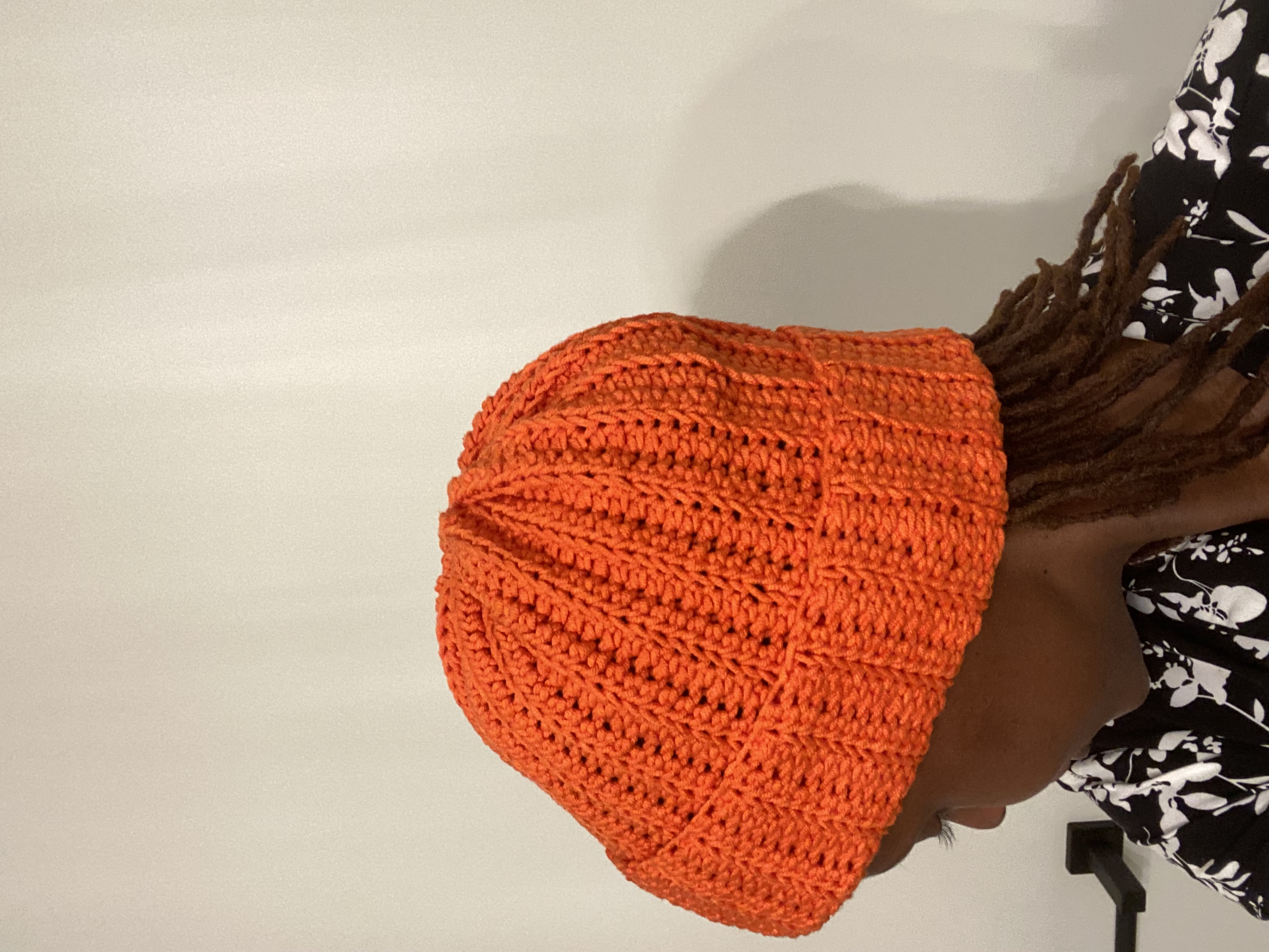 Handmade Orange Crochet Beanie