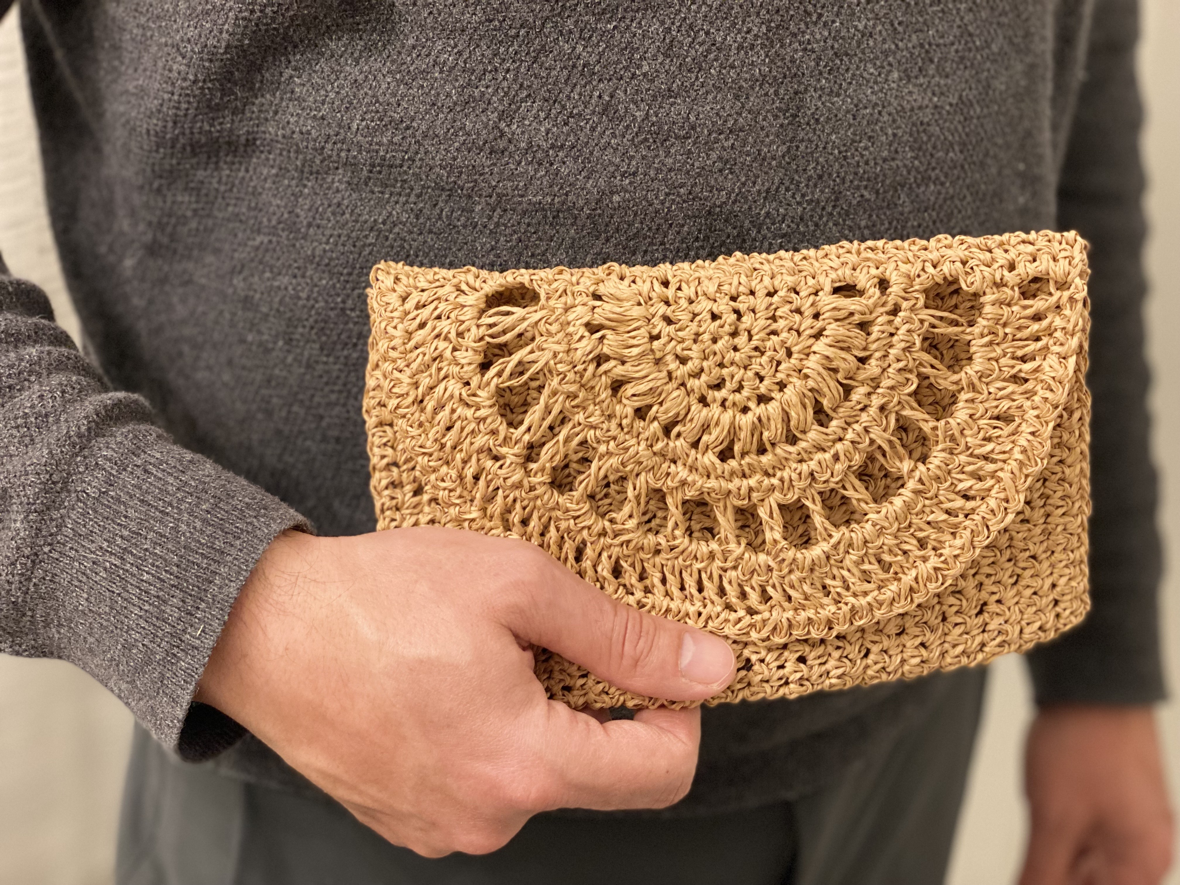 Handwoven Straw Clutch