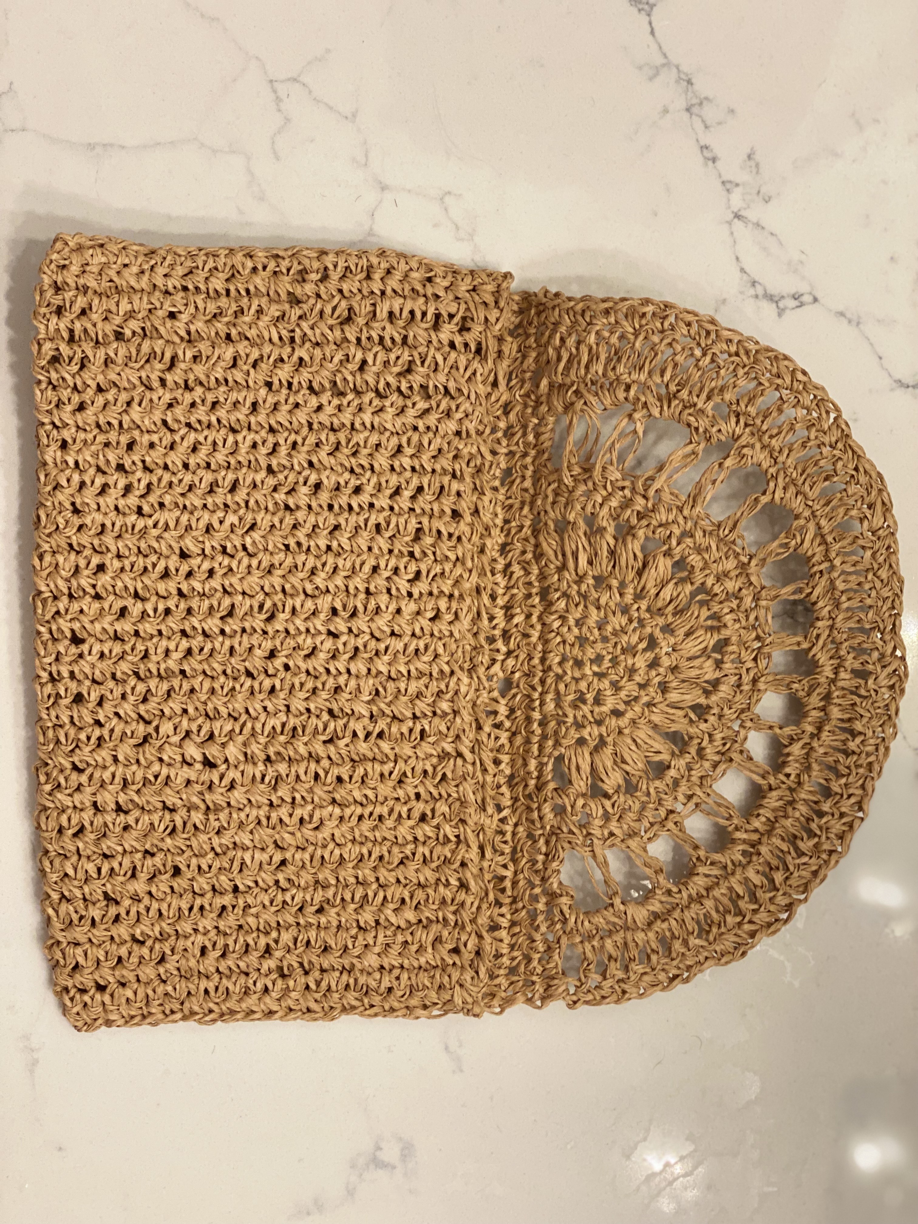 Woven Straw Clutch Bag