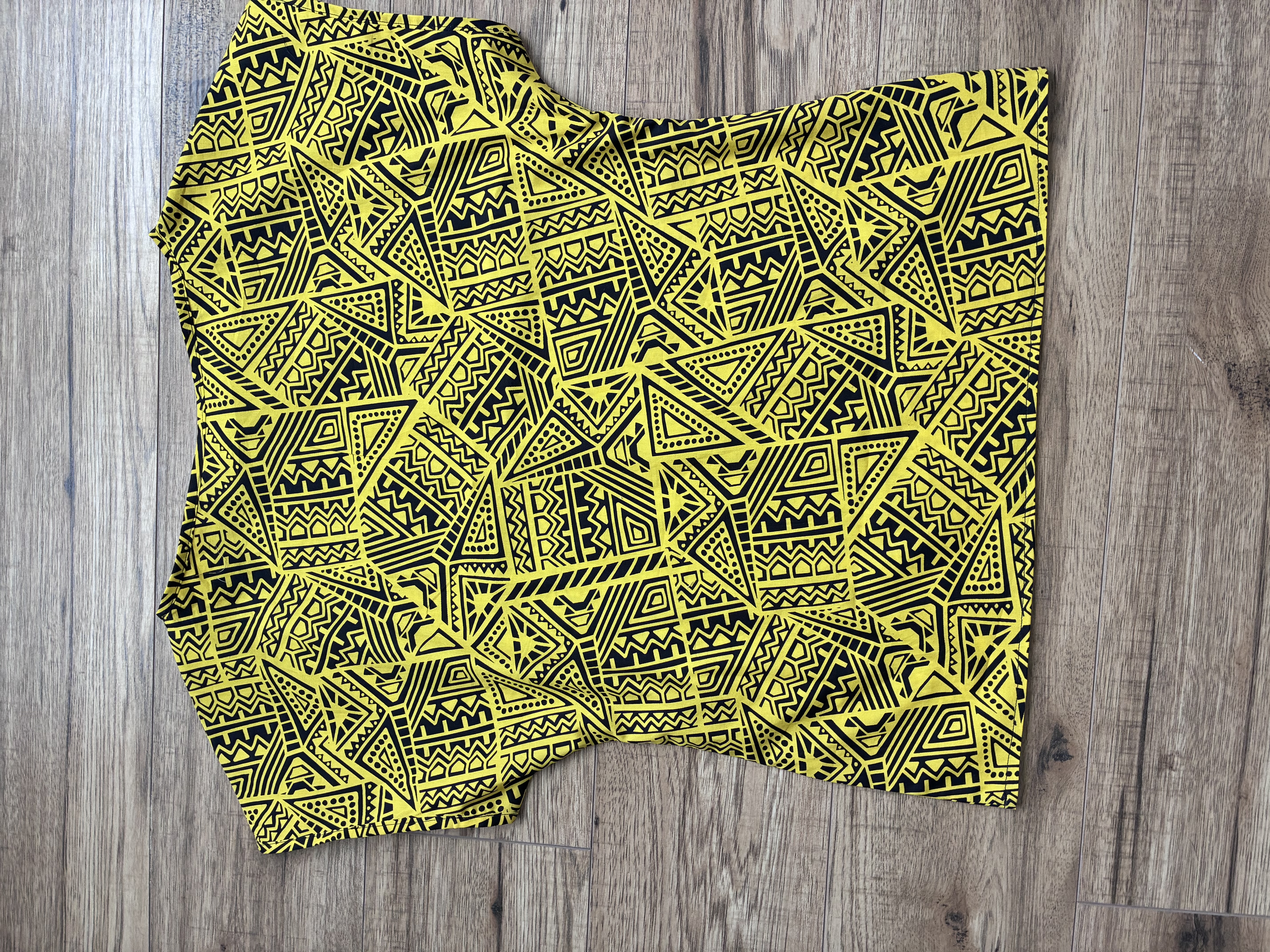 Yellow Tribal Print Shorts