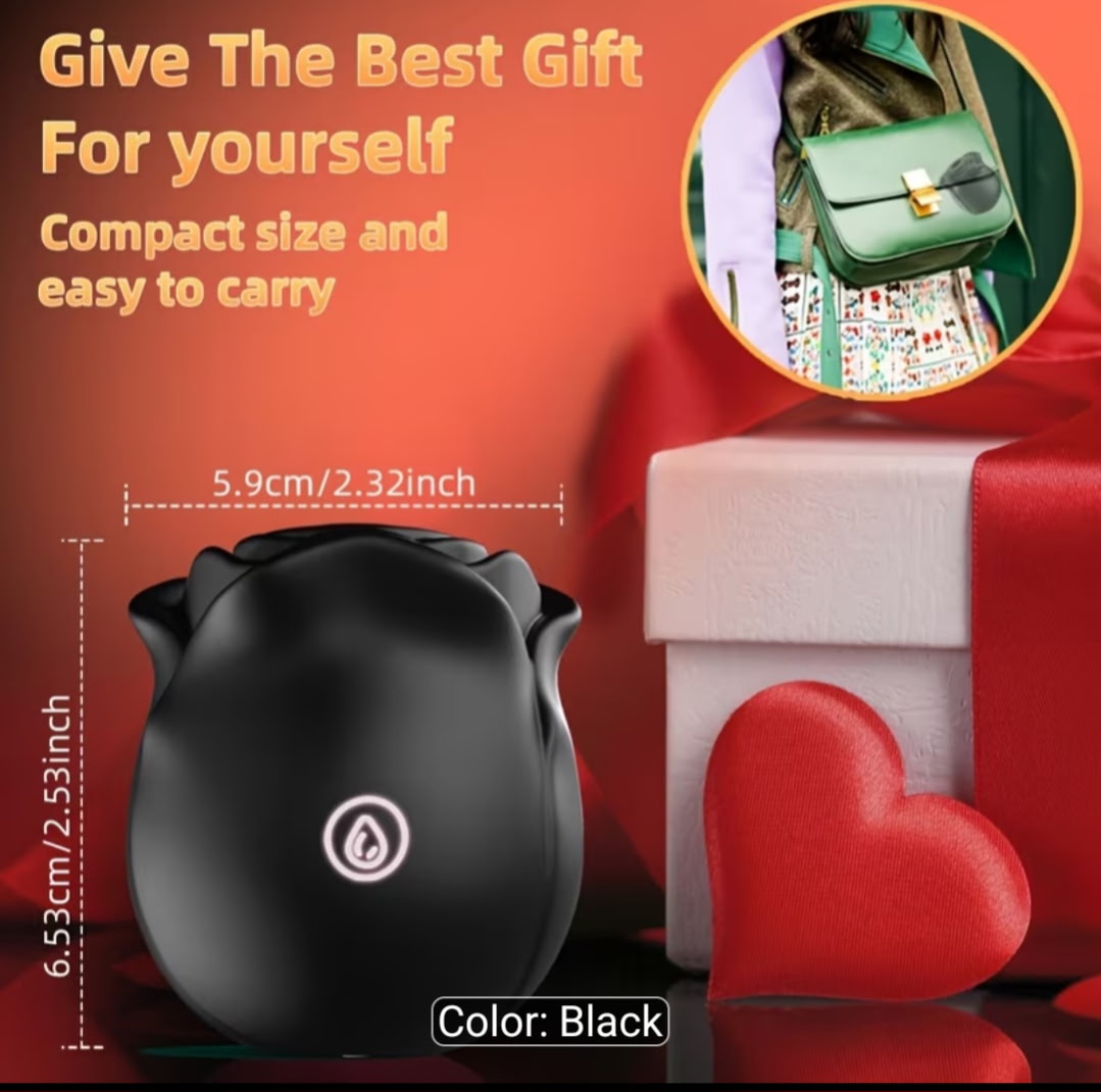 Portable Black Rose Hand Warmer