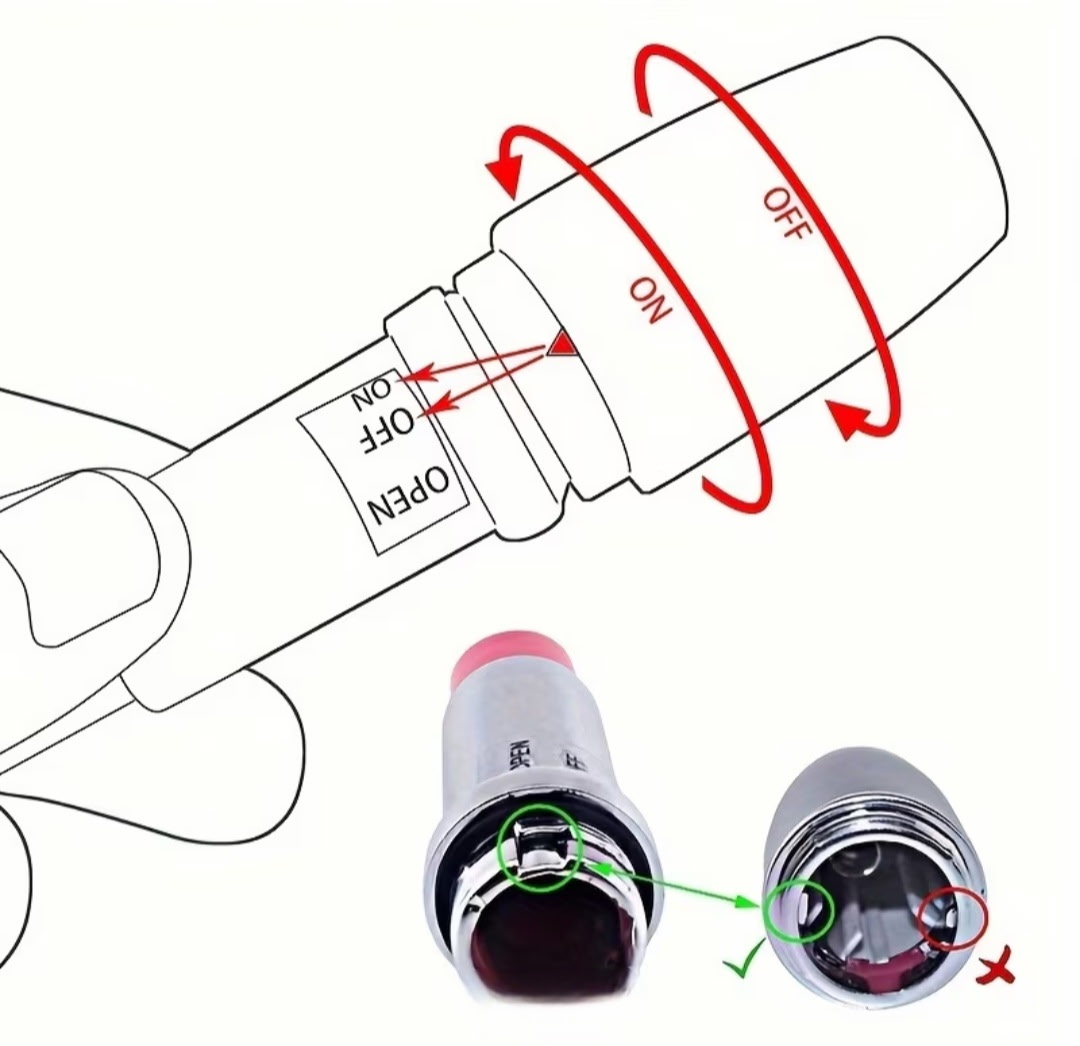 Rotatable Lipstick-Style Flashlight