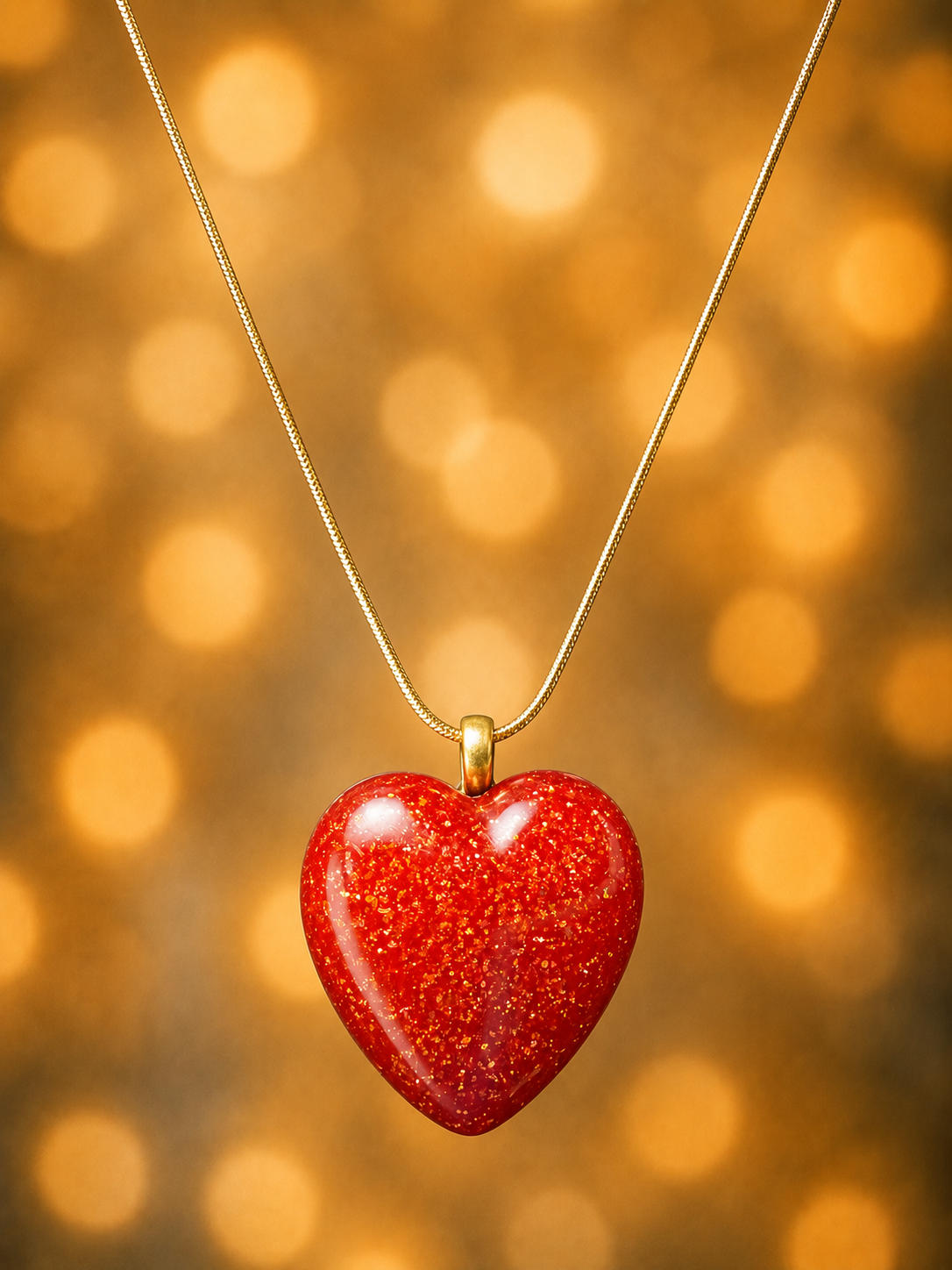 Pendentif Cœur en Résine Époxy