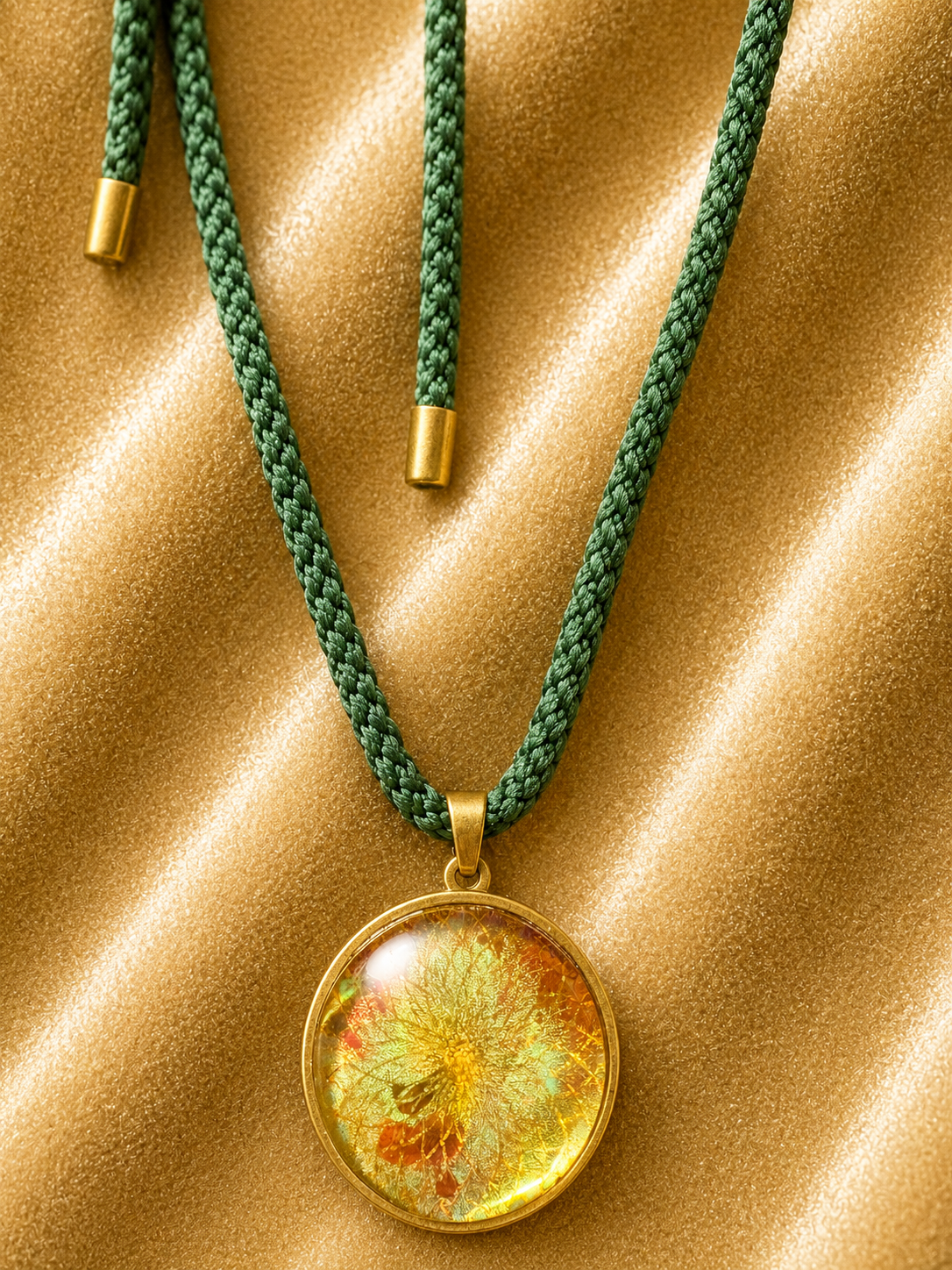 Pendentif Mandala et de Verre Holographique