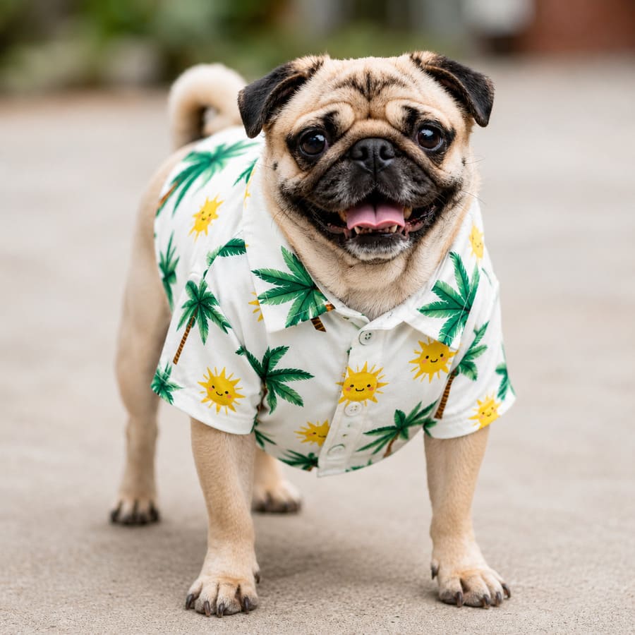 Camisa tropical para perros