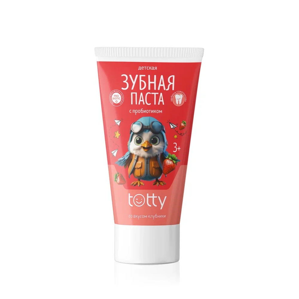 Totty Kids Toothpaste Strawberry Flavor with Probiotics