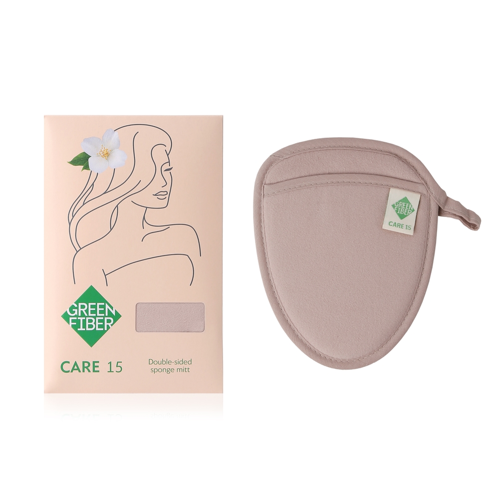 Green Fiber CARE 15 Double-sided sponge mitten