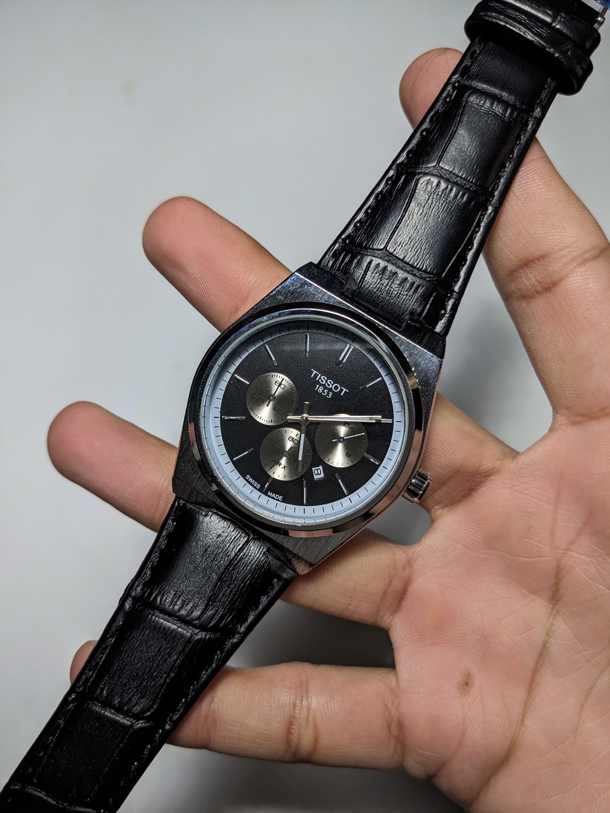 Tissot PRX 2 Tone Silver (Black Leather)