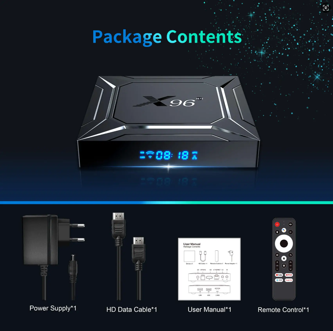 X96 M200 4K Android TV Box with Ai-SR Upscaling Technology and 1 Year Premium Service Included !
