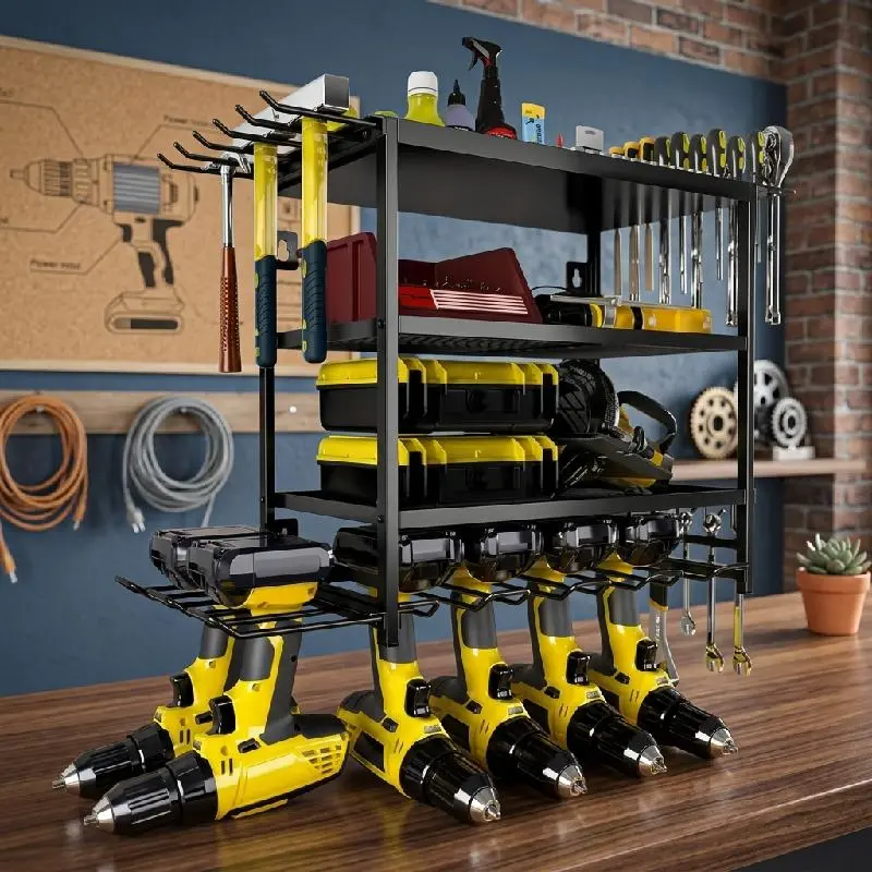 ORGANIZADOR DE HERRAMIENTAS ELÉCTRICAS PROTOOL SOPORTE PARED NEGRO