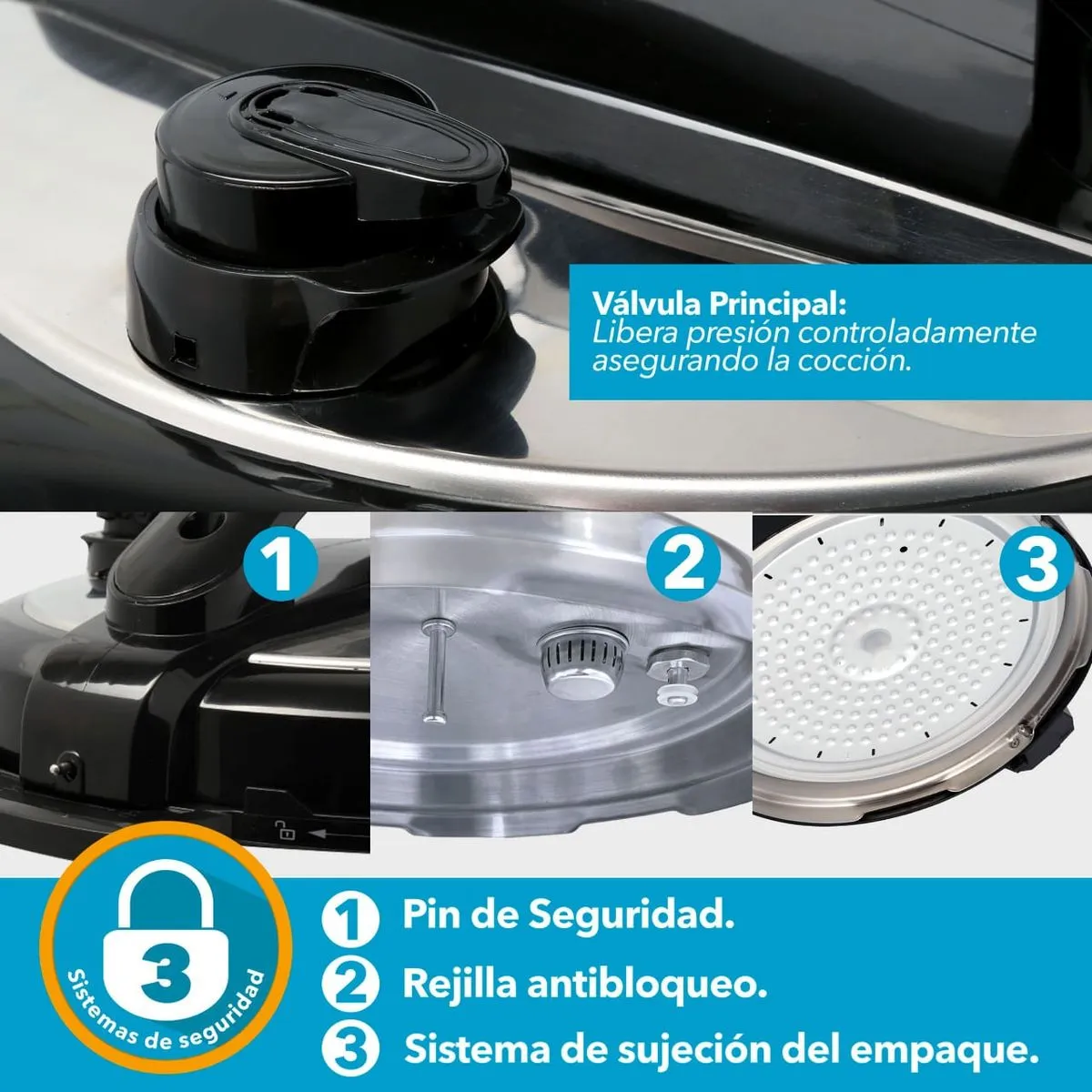 OLLA A PRESIÓN EN ACERO HOME ELEMENT DE 4.2LT 