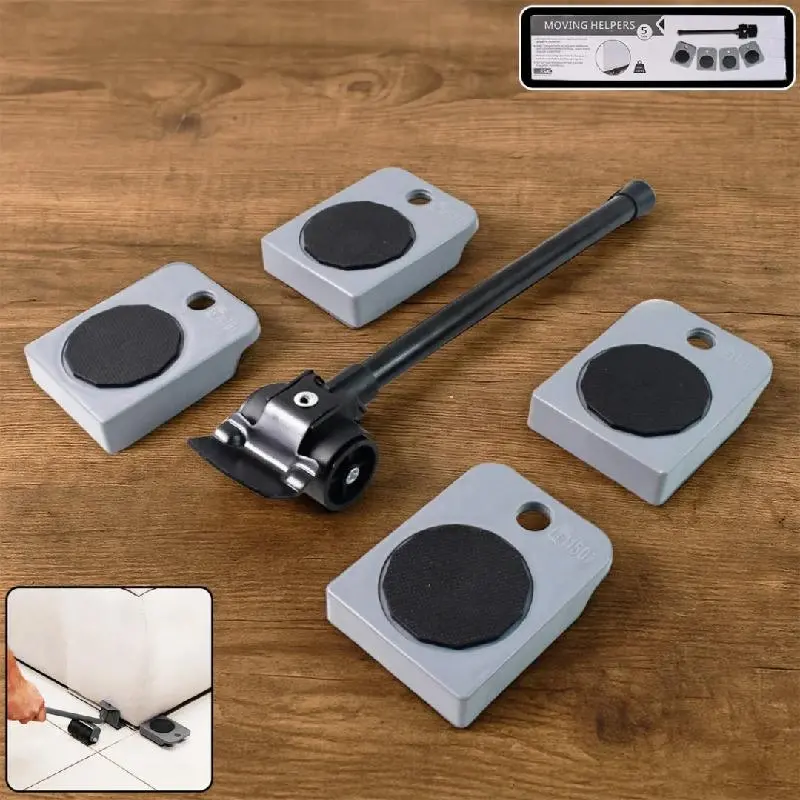 SOPORTE BASE PALANCA ELEVADOR CON RUEDAS PARA MOVER MUEBLES