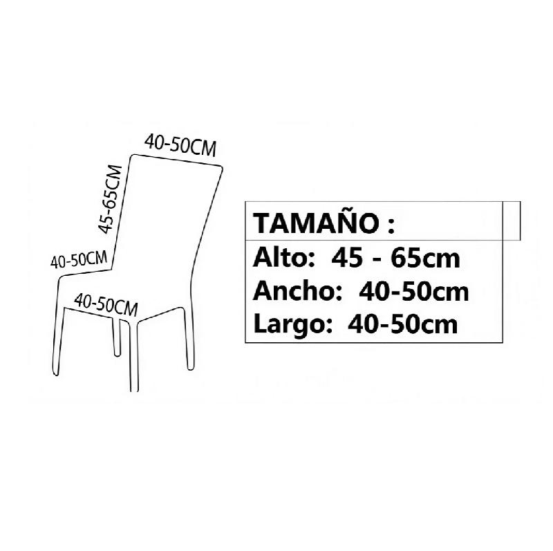 FORRO SILLA FUNDA ELASTICA COBERTOR ASIENTO RESPALDO AJUSTABLE LAVABLE PROTECTOR ANTIMANCHAS DECORATIVO BEIGE
